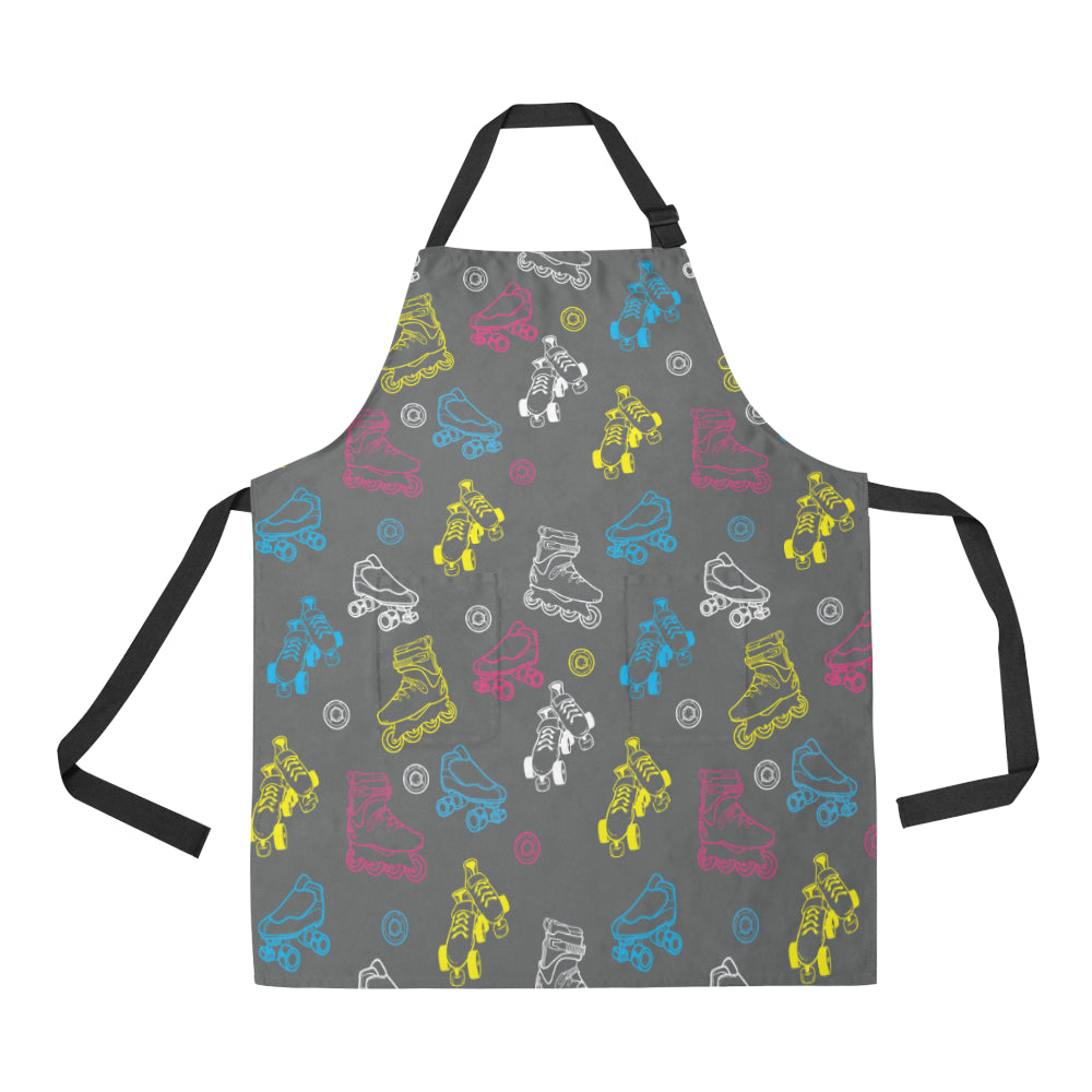 Roller skate Pattern Print Design A02 Apron with Pocket