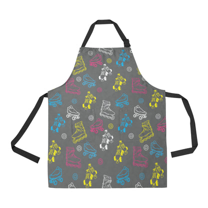 Roller skate Pattern Print Design A02 Apron with Pocket