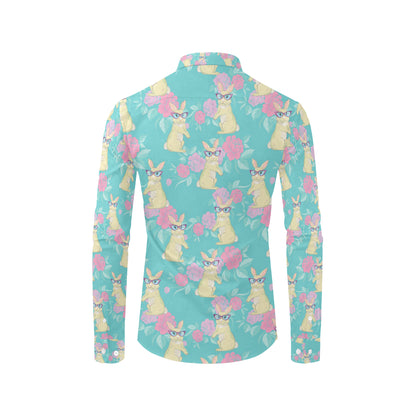 Rabbit Pattern Print Design RB05 Men's Long Sleeve Shirt