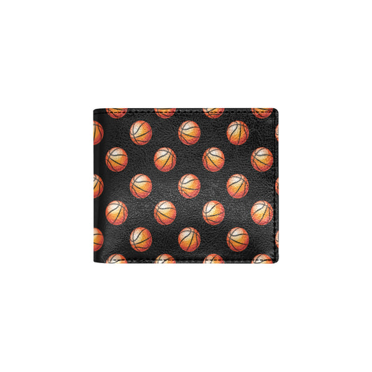 Basketball Pattern Print Design 01 Men's ID Card Wallet