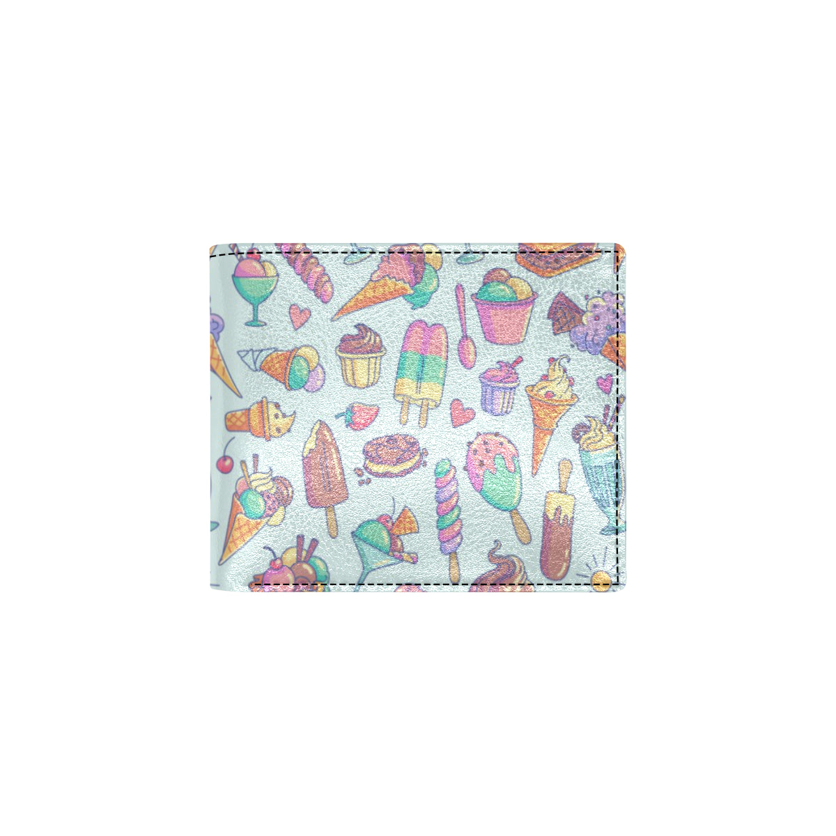 Ice Cream Pattern Print Design IC02 Men's ID Card Wallet