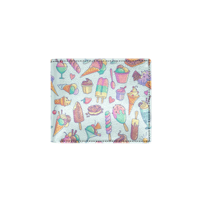 Ice Cream Pattern Print Design IC02 Men's ID Card Wallet