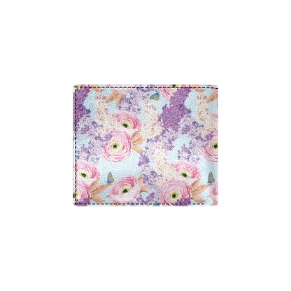 Lilac Pattern Print Design LI03 Men's ID Card Wallet