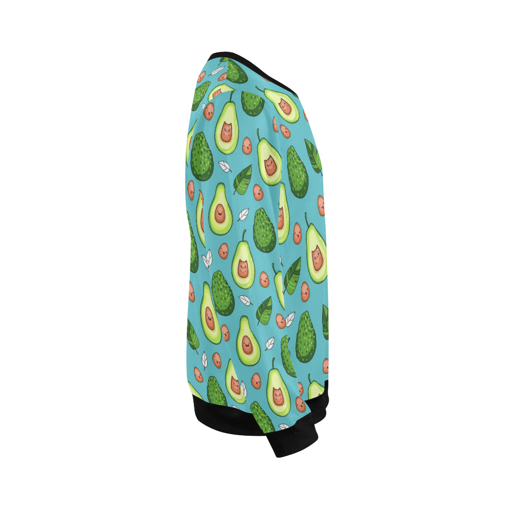 Avocado Pattern Print Design AC05 Men Long Sleeve Sweatshirt