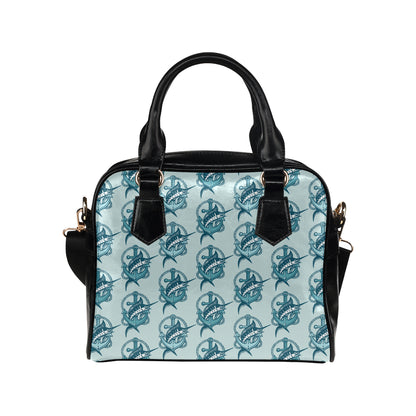 Swordfish Pattern Print Design 03 Shoulder Handbag