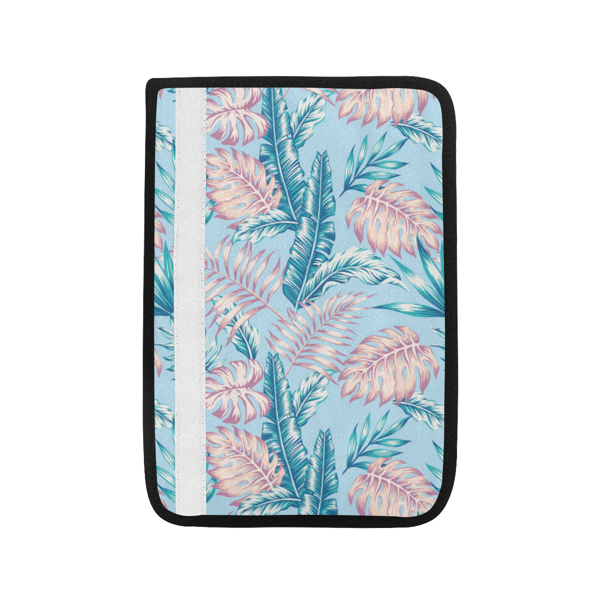 Tropical Flower Pattern Print Design TF01 Car Seat Belt Cover