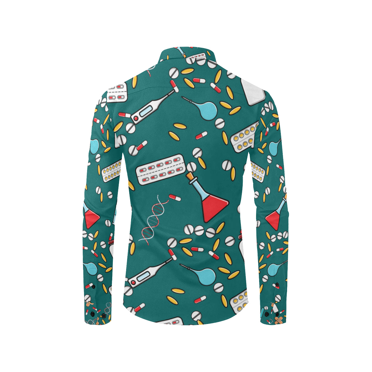 Nurse Pattern Print Design A05 Men's Long Sleeve Shirt