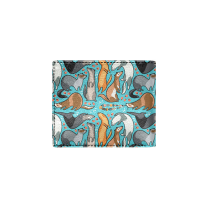 Ferret Pattern Print Design 03 Men's ID Card Wallet