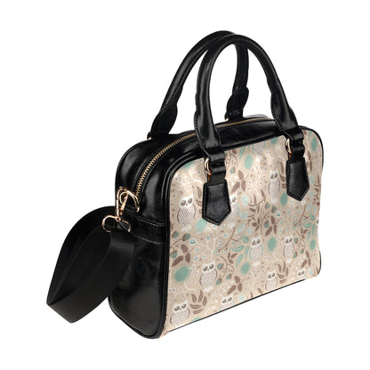 Owl Pattern Print Design A02 Shoulder Handbag