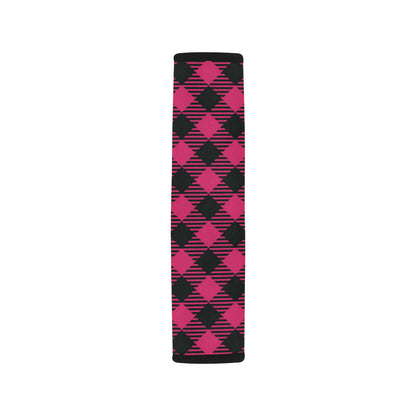 Buffalo check Pink Pattern Print Design 01 Car Seat Belt Cover