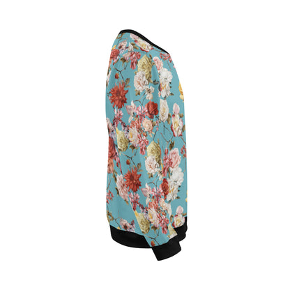 Summer Floral Pattern Print Design SF05 Men Long Sleeve Sweatshirt