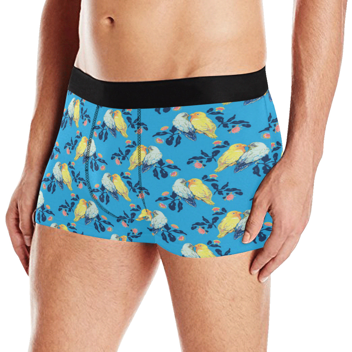Lovebird Pattern Print Design 03 Men's Boxer Briefs