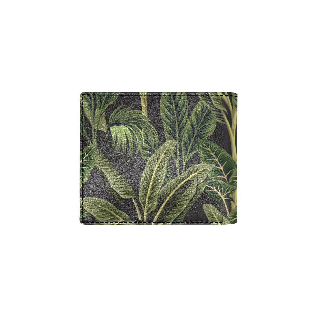 Banana Leaf Pattern Print Design BL04 Men's ID Card Wallet