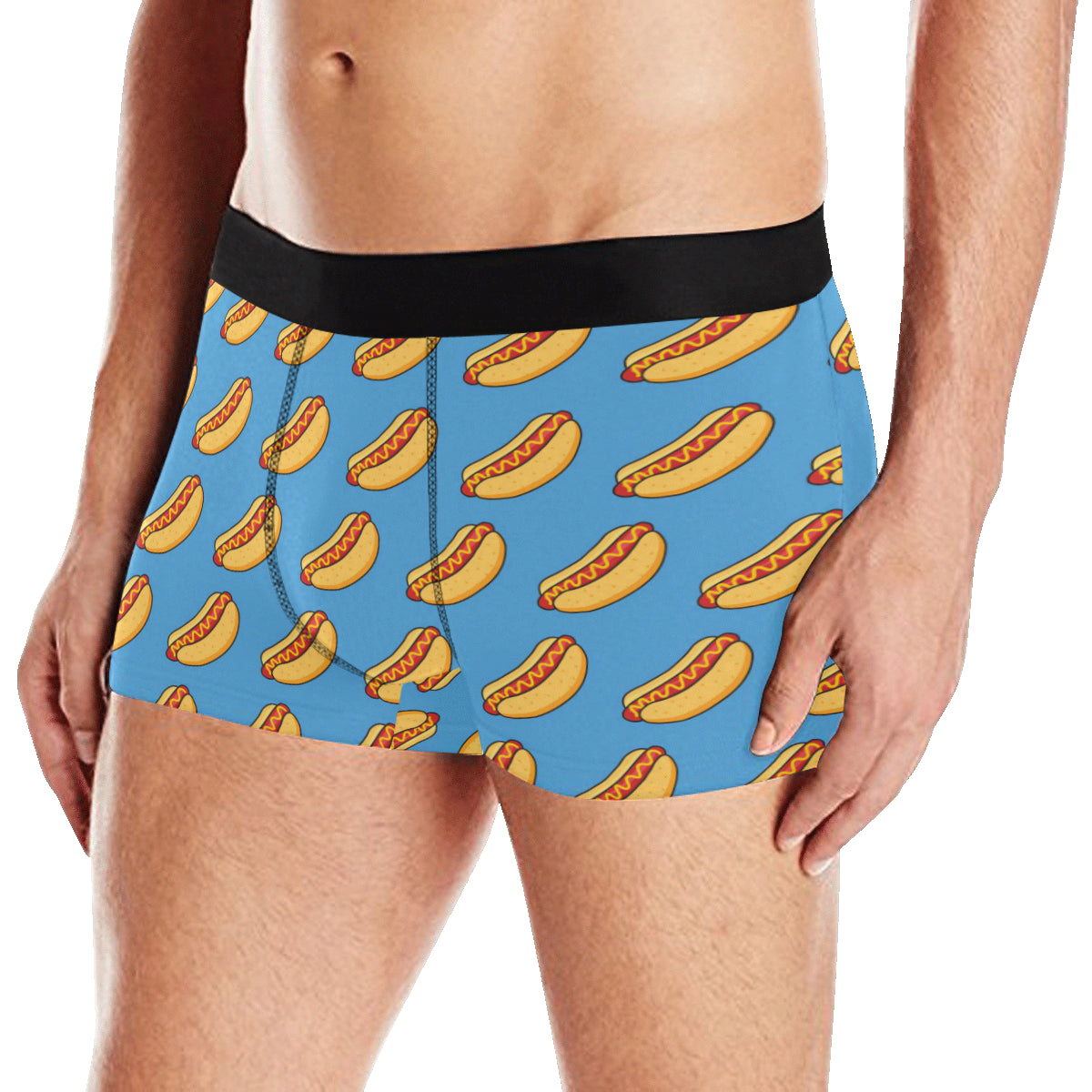 Hot Dog Pattern Print Design 02 Men's Boxer Briefs