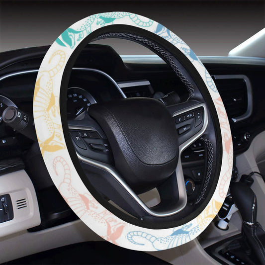 Armadillo Pattern Print Design 05 Steering Wheel Cover with Elastic Edge