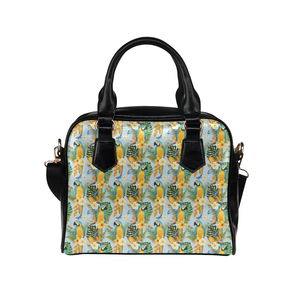 Parrot Pattern Print Design A04 Shoulder Handbag