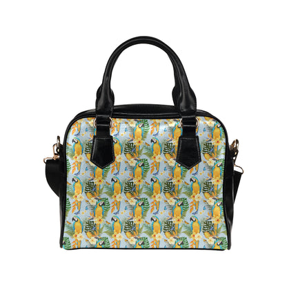 Parrot Pattern Print Design A04 Shoulder Handbag