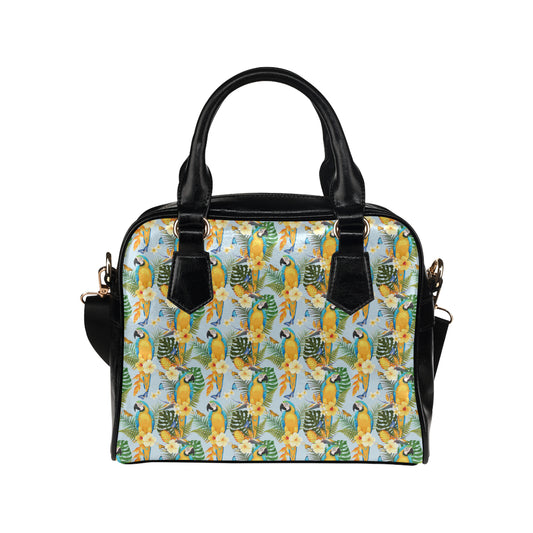 Parrot Pattern Print Design A04 Shoulder Handbag