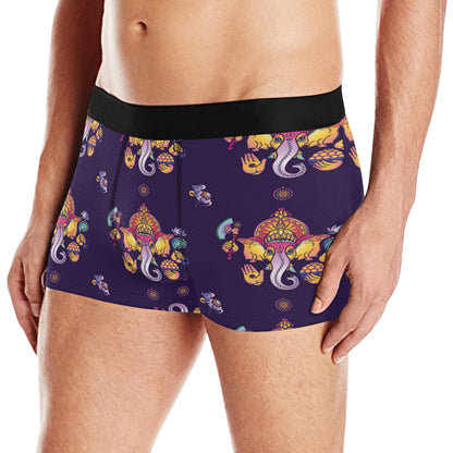 Ganesha Pattern Print Design 04 Men's Boxer Briefs
