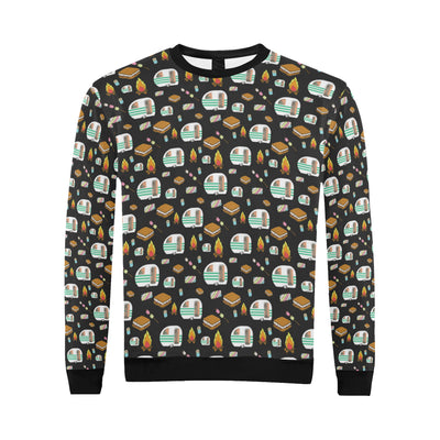 Camper marshmallow Camping Design Print Men Long Sleeve Sweatshirt