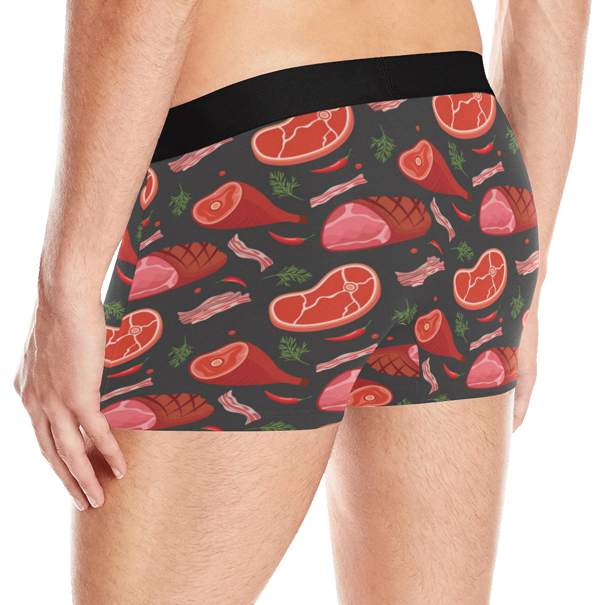 Meat Pattern Print Design 03 Men's Boxer Briefs