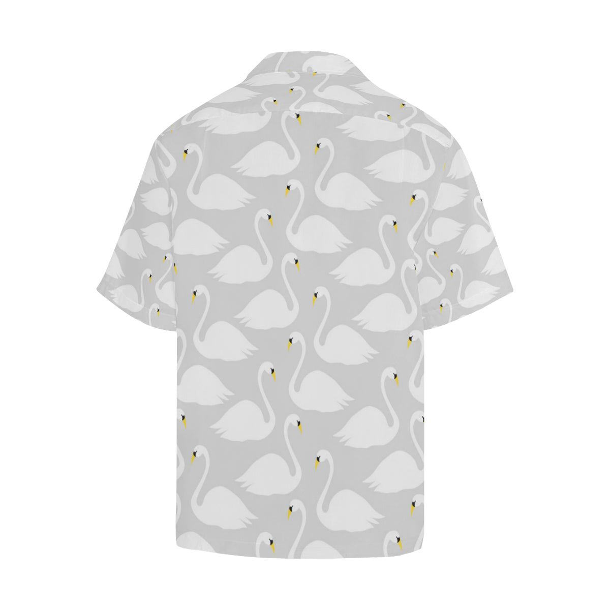 Swan Pattern Print Design 02 Men's Hawaiian Shirt