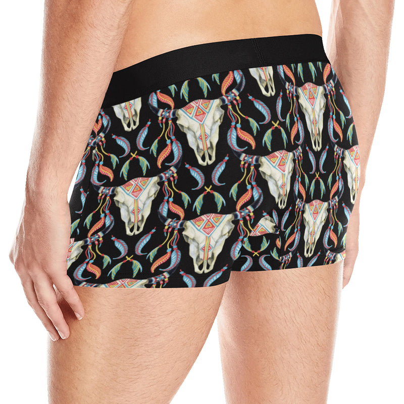 Buffalo Head Boho Style Pattern Print Design 01 Men's Boxer Briefs