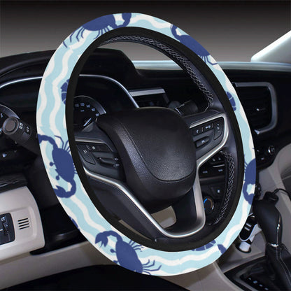 Crab Pattern Print Design 04 Steering Wheel Cover with Elastic Edge