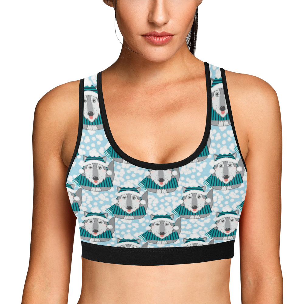 Alaskan Malamute Pattern Print Design 01 Sports Bra