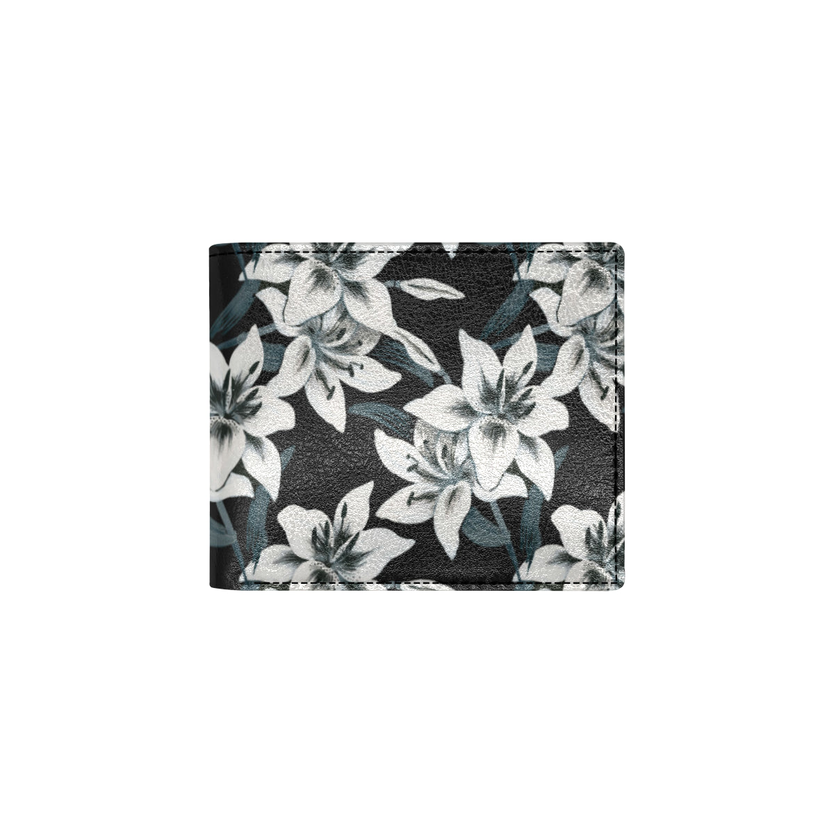 Lily Pattern Print Design 03 Men's ID Card Wallet