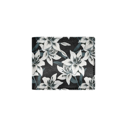 Lily Pattern Print Design 03 Men's ID Card Wallet