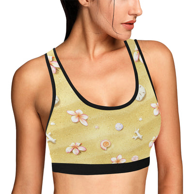 Beach Theme Print Sports Bra