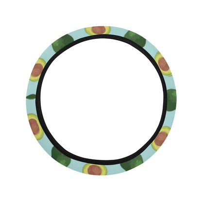 Avocado Pattern Print Design 04 Steering Wheel Cover with Elastic Edge