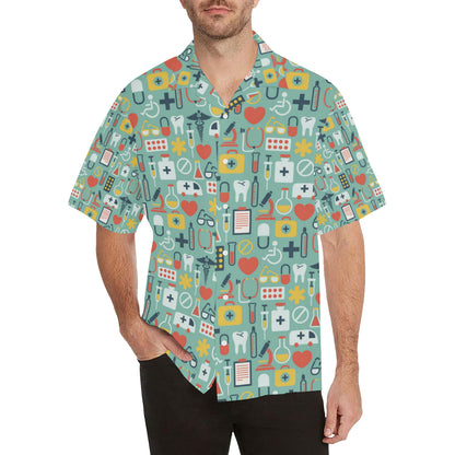 Medical Pattern Print Design 02 Men's Hawaiian Shirt