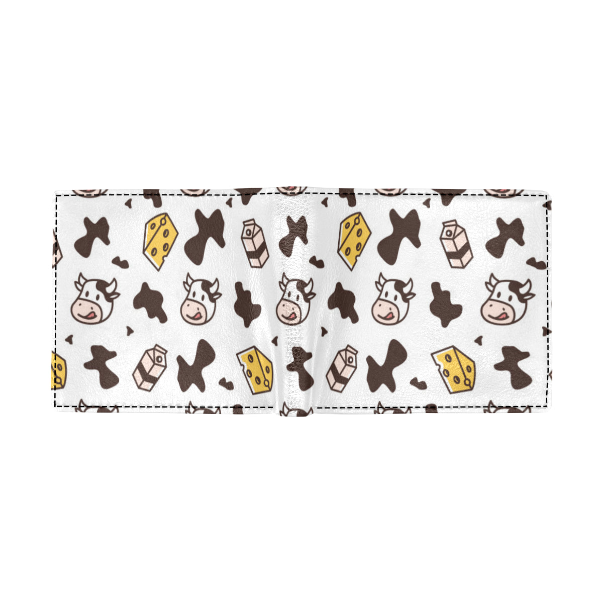 Cow Pattern Print Design 06 Men's ID Card Wallet