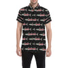 Barracuda Pattern Print Design 02 Men's Short Sleeve Button Up Shirt