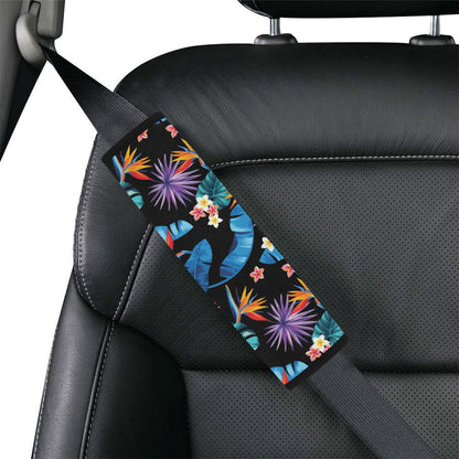 Tropical Flower Pattern Print Design TF018 Car Seat Belt Cover