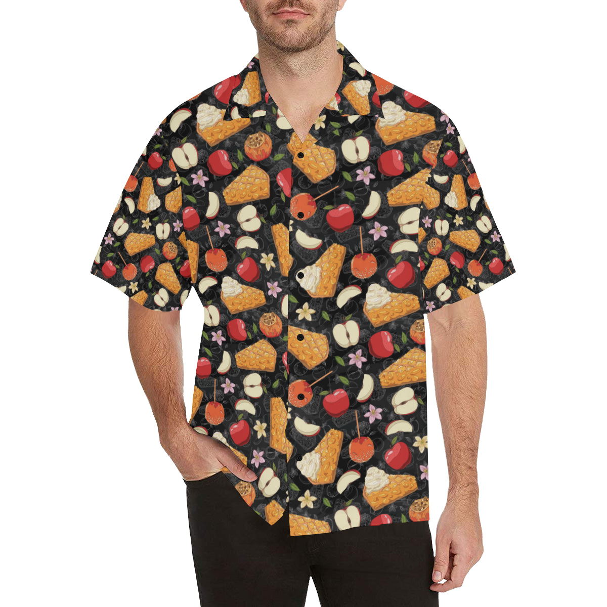 Apple Pie Pattern Print Design 01 Men's Hawaiian Shirt
