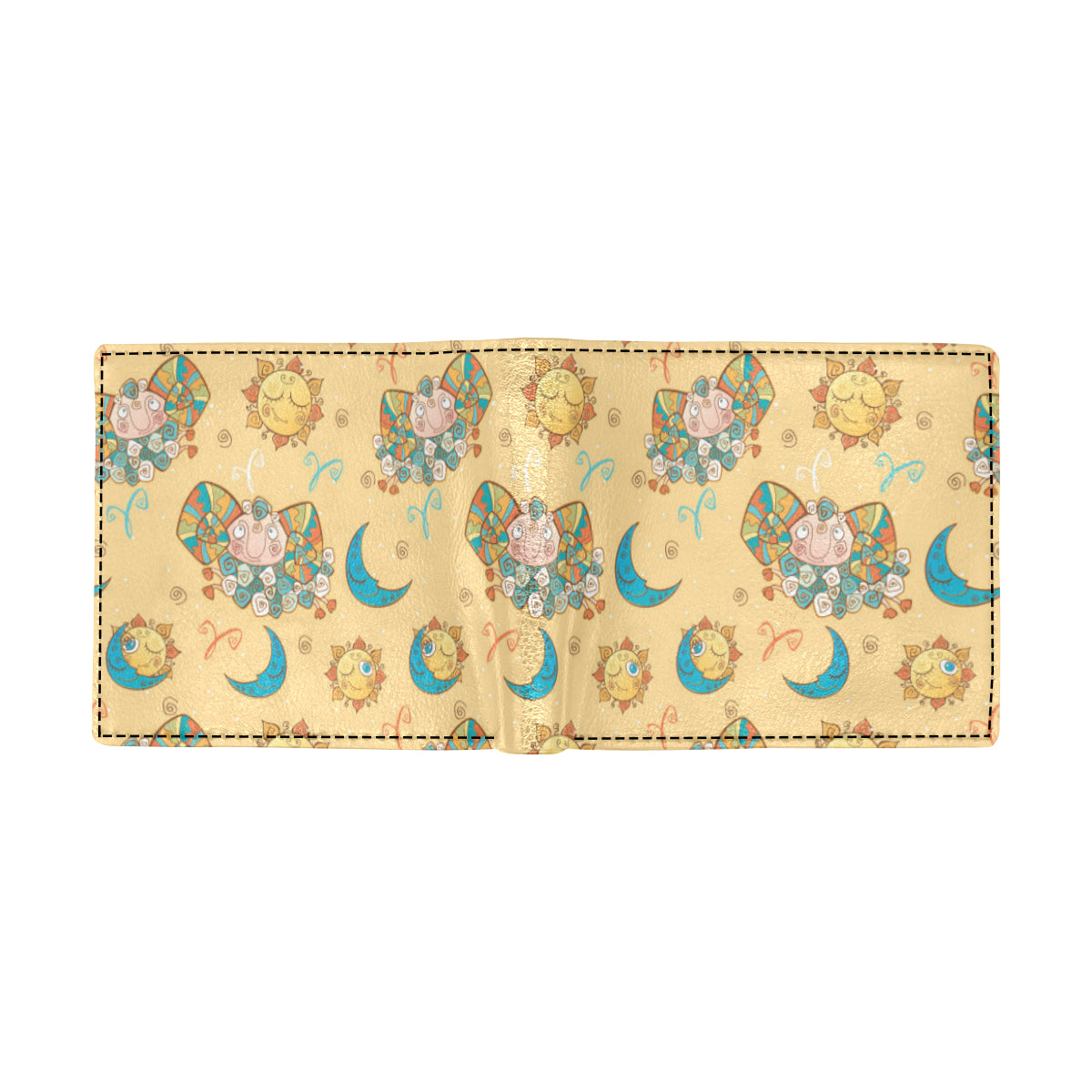 Aries Zodiac Pattern Print Design 03 Men's ID Card Wallet