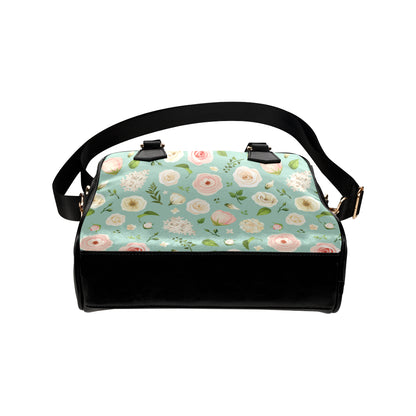 Lisianthus Pattern Print Design 01 Shoulder Handbag