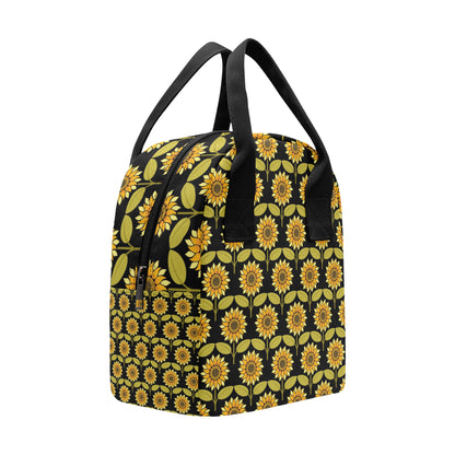Sunflower Pattern Print Design SF015 Insulated Lunch Bag