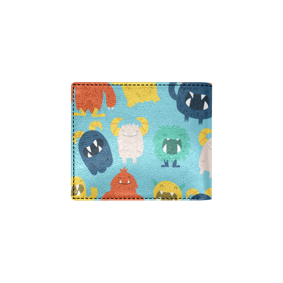 Monster Cartoon Pattern Print Design 03 Men's ID Card Wallet