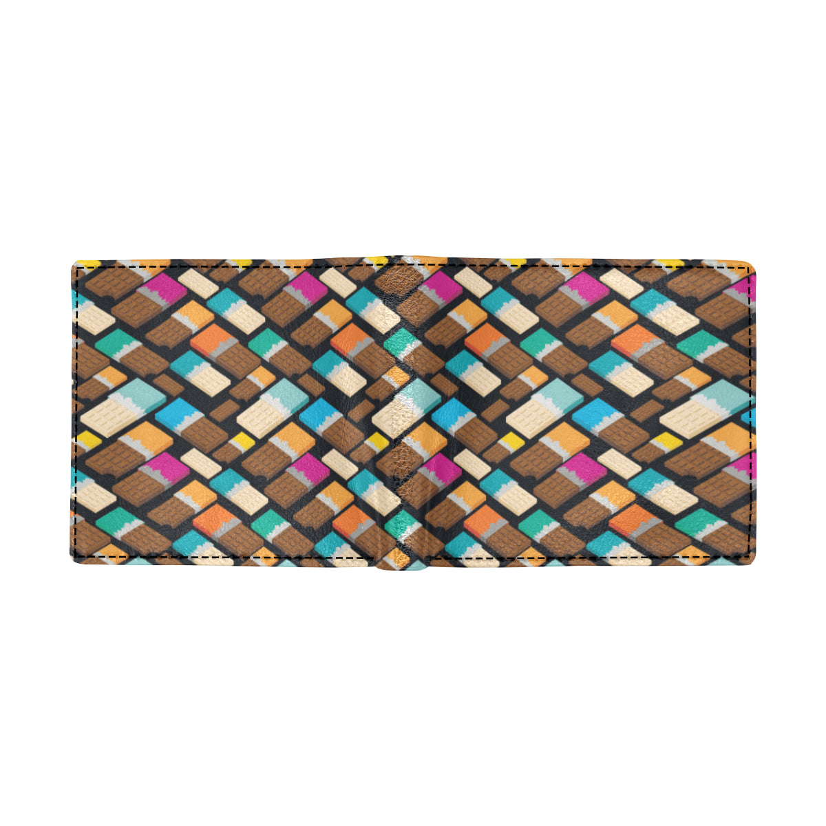 Chocolate Pattern Print Design 02 Men's ID Card Wallet