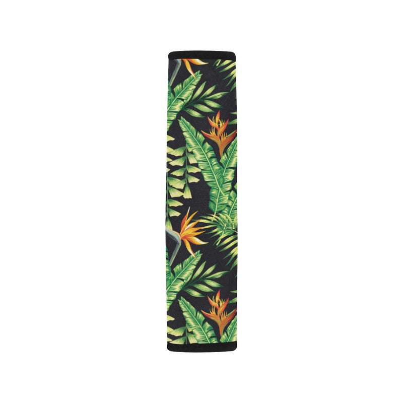 Hawaiian Flower Tropical Palm Leaves Car Seat Belt Cover