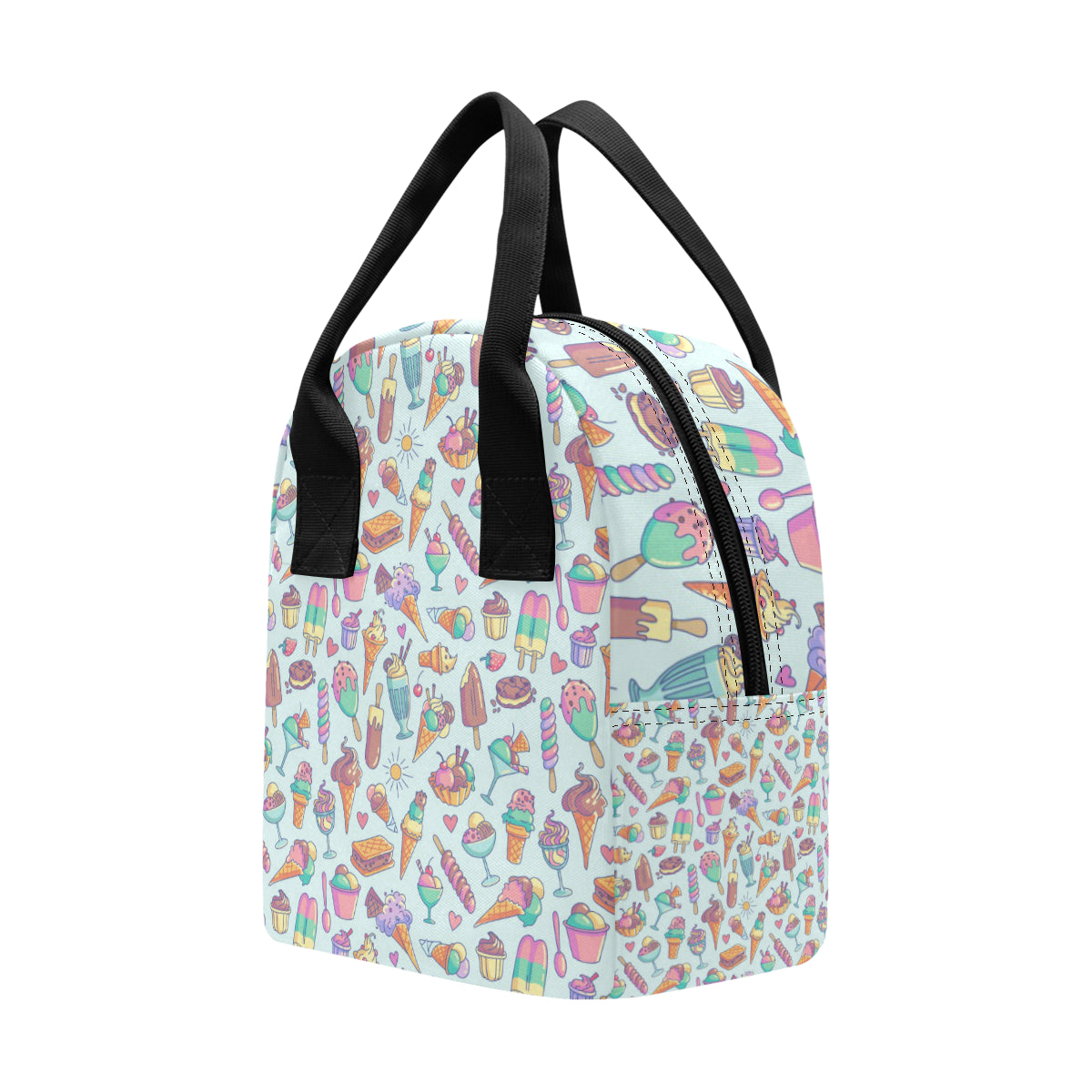 Ice Cream Pattern Print Design IC02 Insulated Lunch Bag