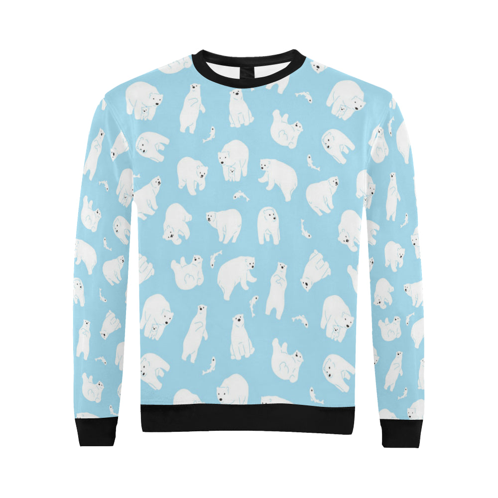 Polar Bear Pattern Print Design PB01 Men Long Sleeve Sweatshirt