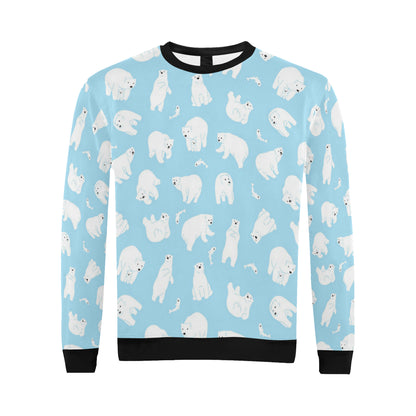 Polar Bear Pattern Print Design PB01 Men Long Sleeve Sweatshirt