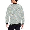 Daisy Pattern Print Design DS012 Men Long Sleeve Sweatshirt