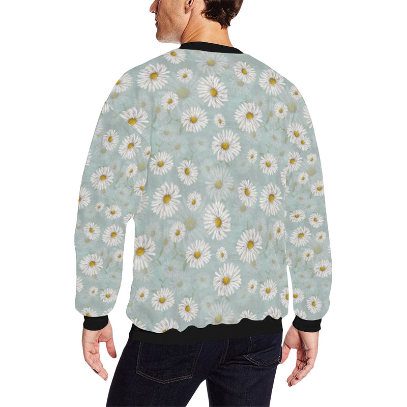 Daisy Pattern Print Design DS012 Men Long Sleeve Sweatshirt