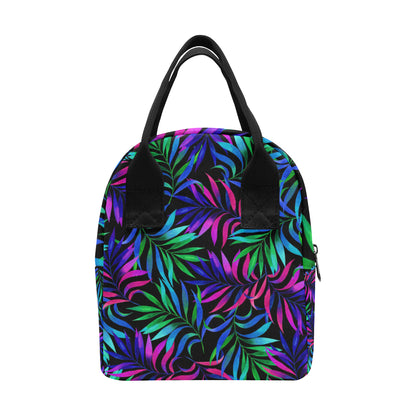 Tropical Flower Pattern Print Design TF010 Insulated Lunch Bag